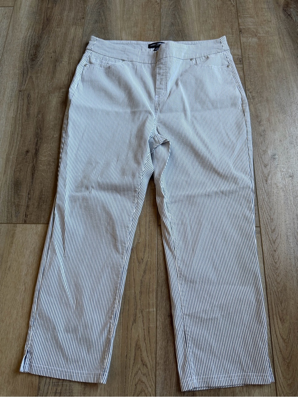 Mario Serrani blue and White Striped Pull-On Pants